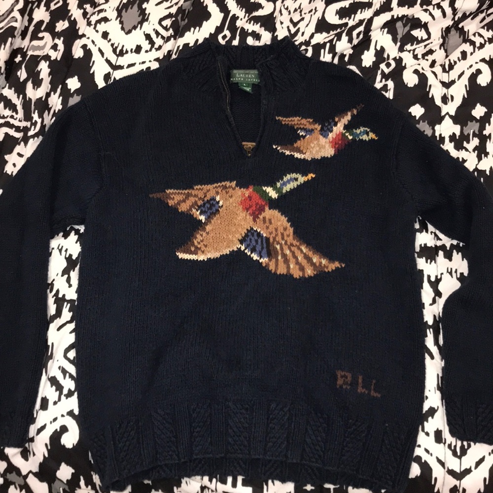 polo ralph lauren heavy knit sweater